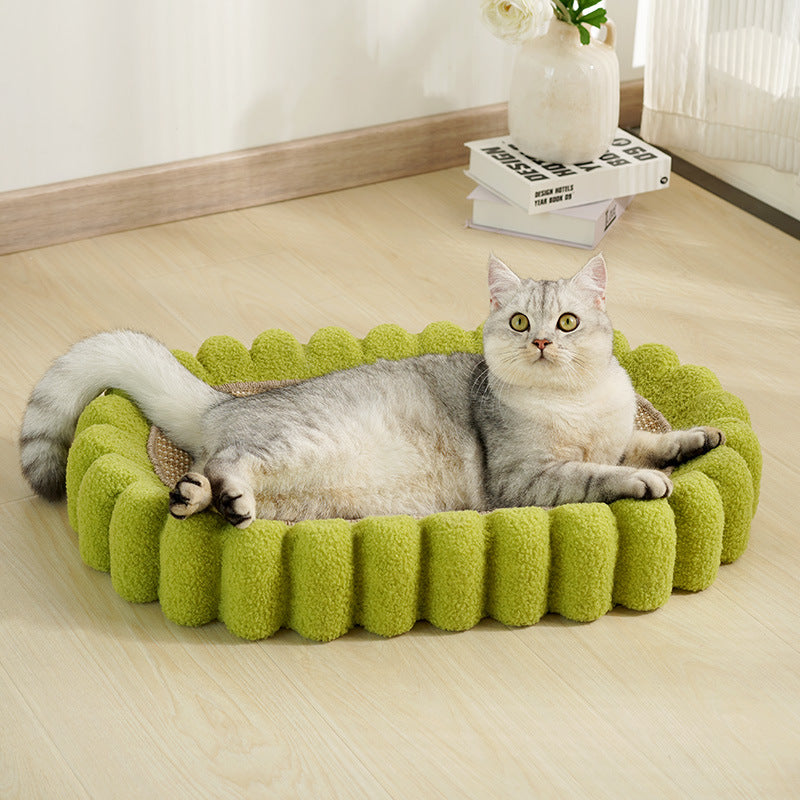 PawVibes™ Oval Cat Scratch Pad - Furniture Protector Cardboa - premium pet product