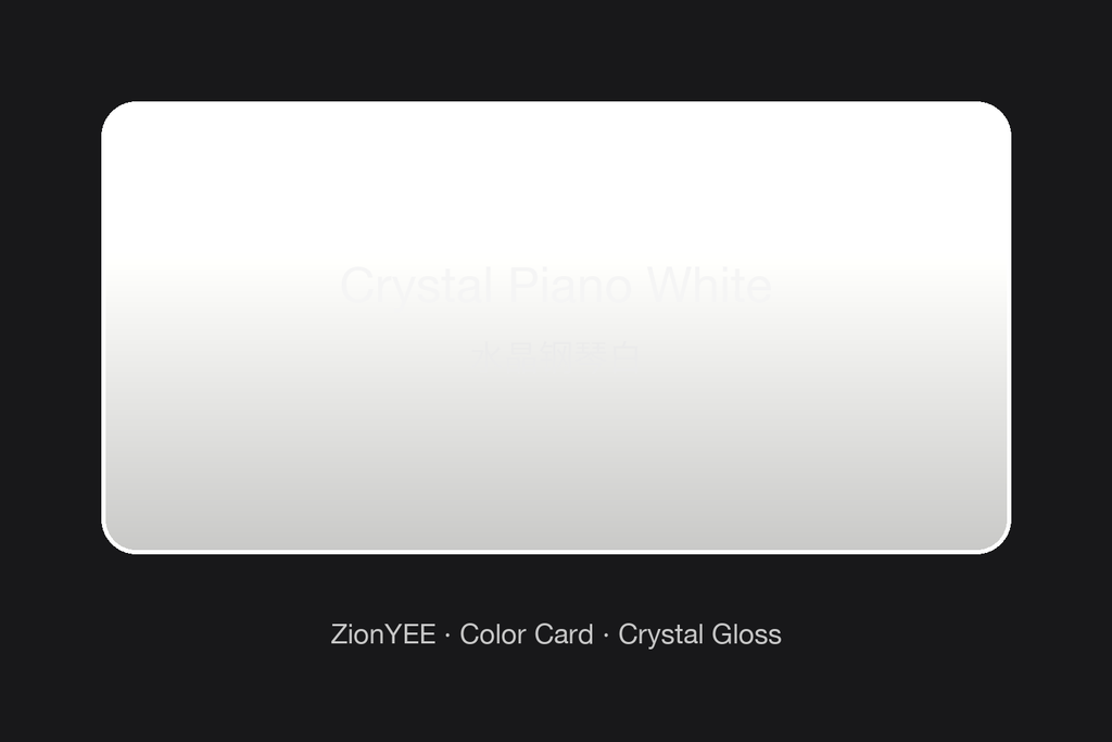 ZionYEE Crystal Piano White Car Wrap – Pure Pearl White Gloss Vinyl Film 5x50ft, Air Release Bubble-Free, Self-Healing PET Liner for Pristine Full Wrap
