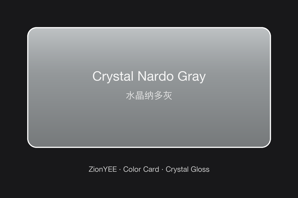 ZionYEE Crystal Nardo Gray Car Wrap Vinyl – Legendary Matte-Gloss Gray Wrap Film 5x50ft, Air Release Bubble-Free, Self-Healing PET Liner, Full Coverage