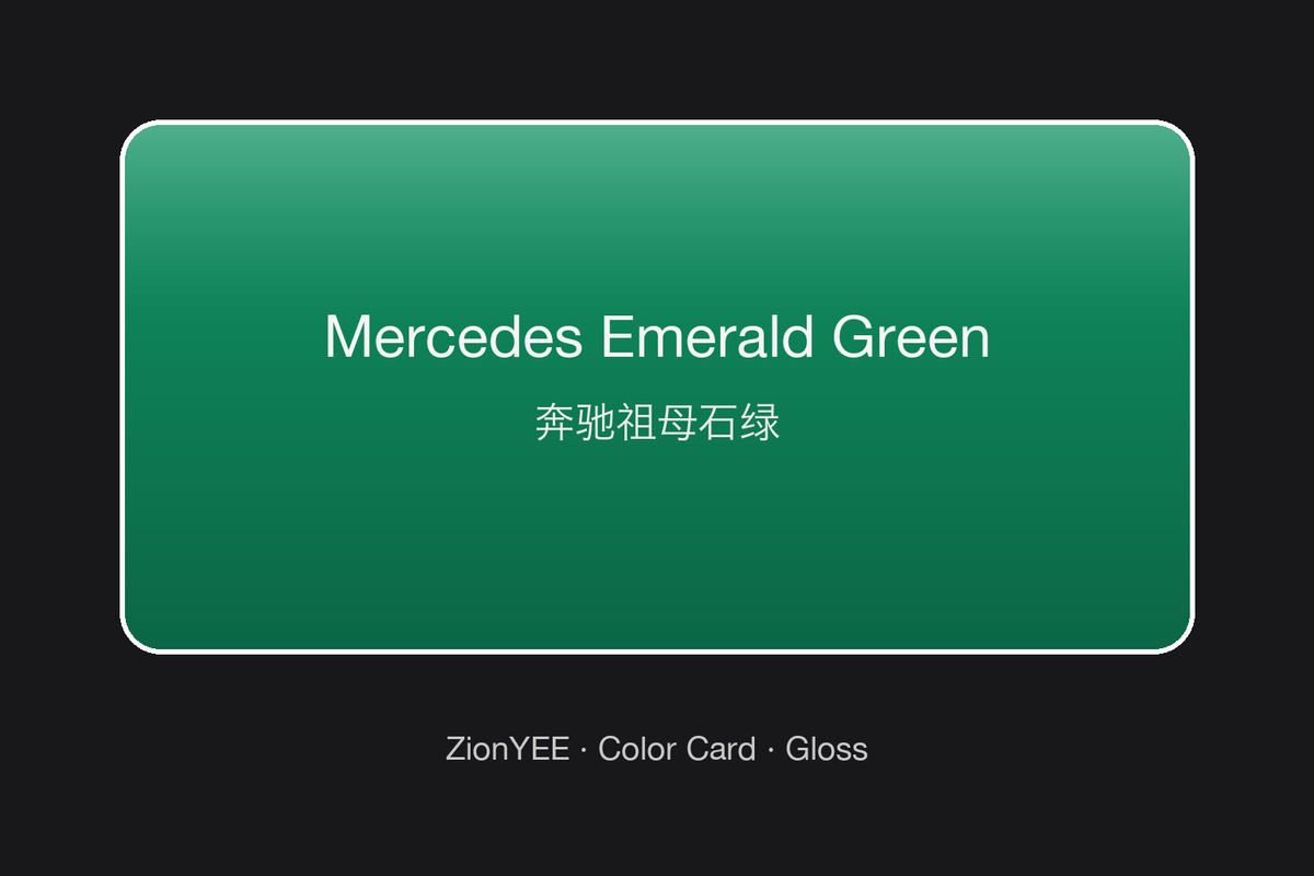 ZionYEE Mercedes Emerald Green Car Wrap – Luxury Emerald Green Vinyl Film 5x50ft, Air Release Bubble-Free, Self-Healing PET Liner