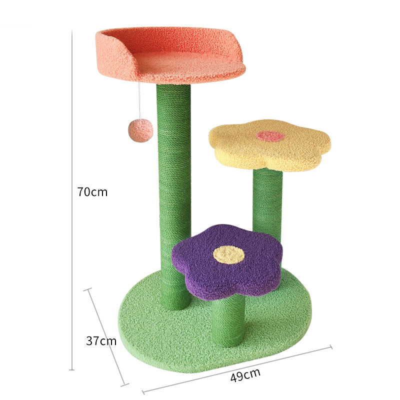 PawVibes™ Modern Cat Tower with Scratch Board - Multi-Level  - premium pet product