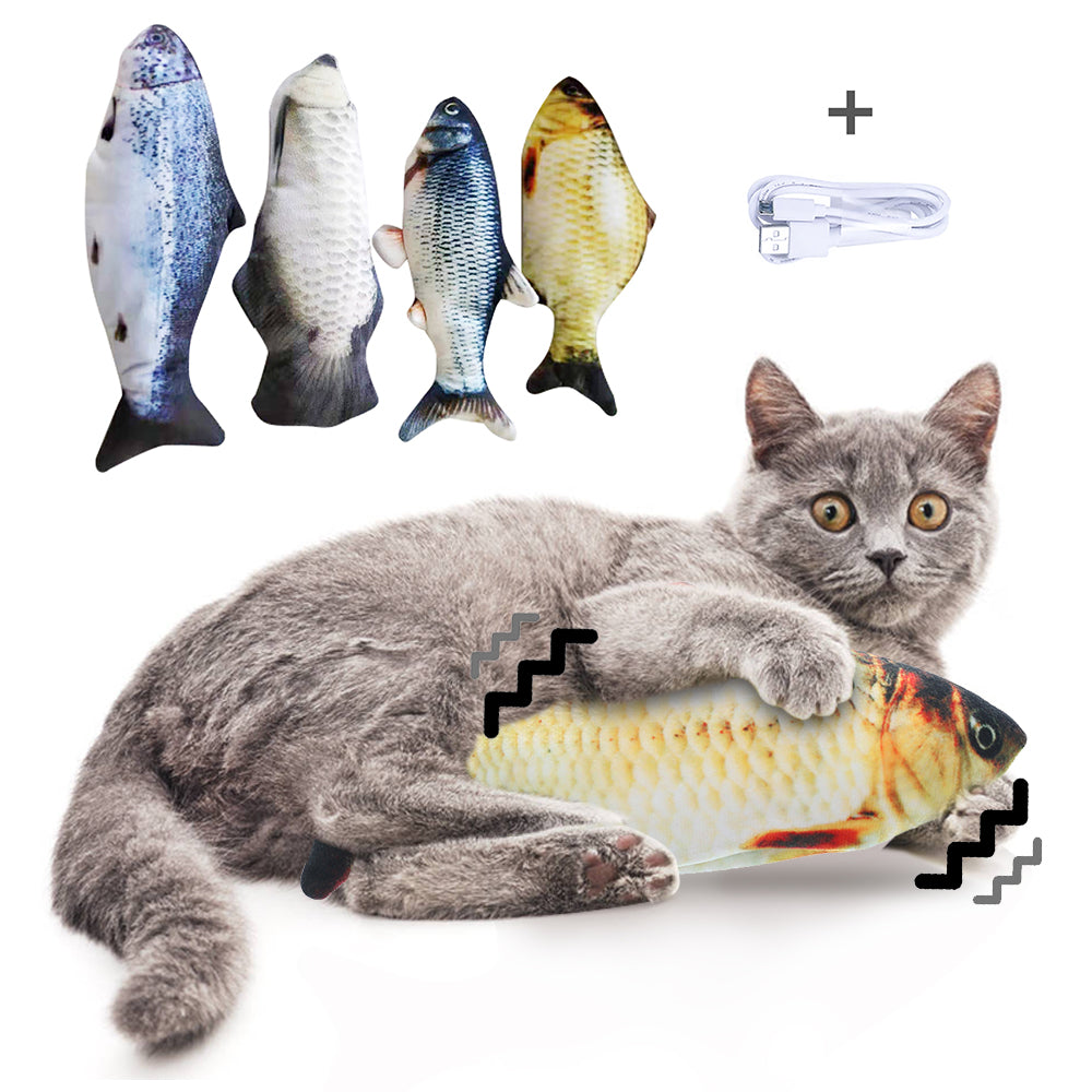 PawVibes™ Electric Jumping Fish Cat Toy - Simulation Plush P - premium pet product