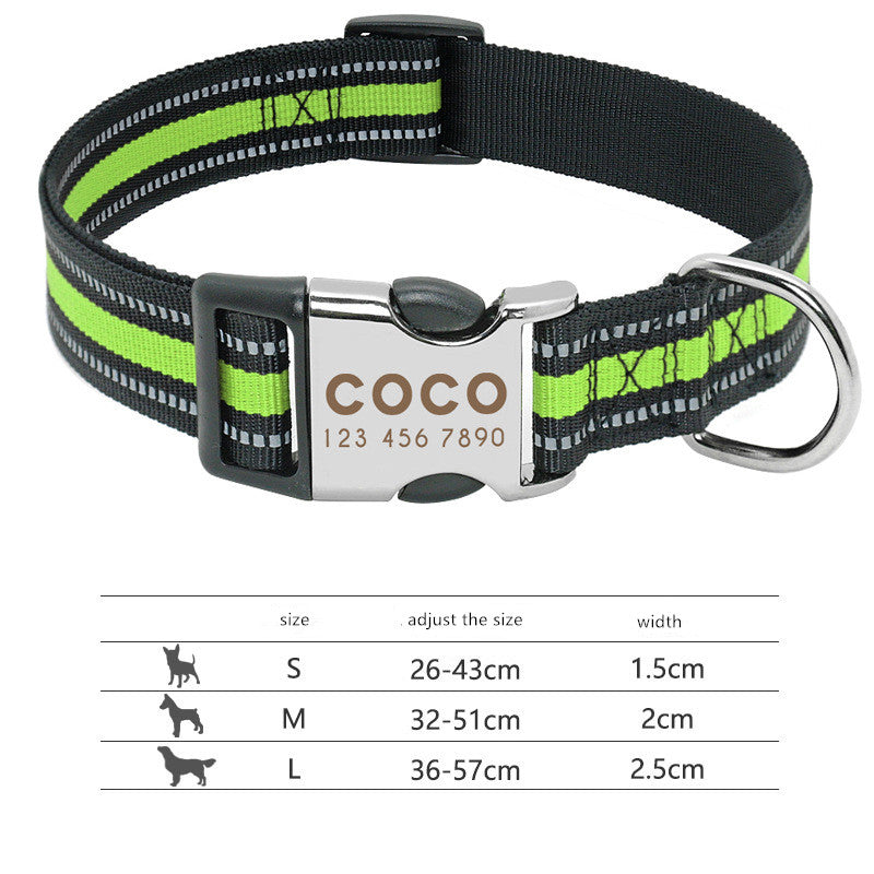 PawVibes™ Custom Reflective Pet ID Tag - Engraved Name Colla - premium pet product