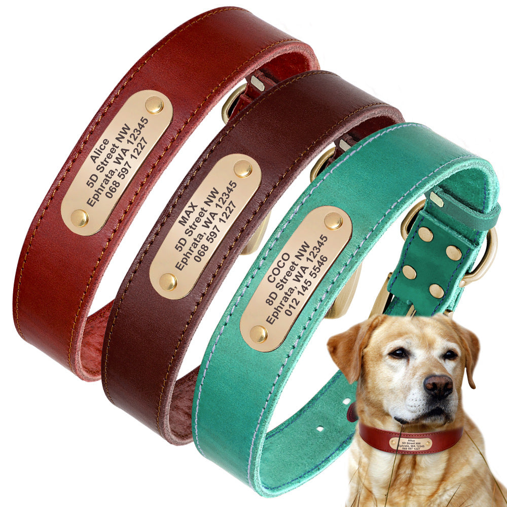 PawVibes™ Personalized Dog Collar with Nameplate ID Tags - premium pet product