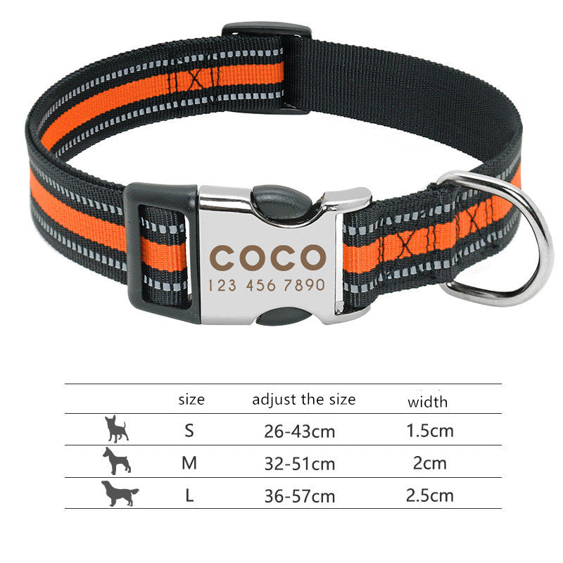 PawVibes™ Custom Reflective Pet ID Tag - Engraved Name Colla - premium pet product