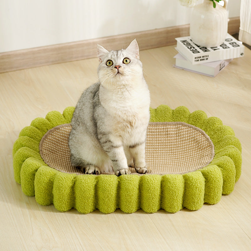 PawVibes™ Oval Cat Scratch Pad - Furniture Protector Cardboa - premium pet product