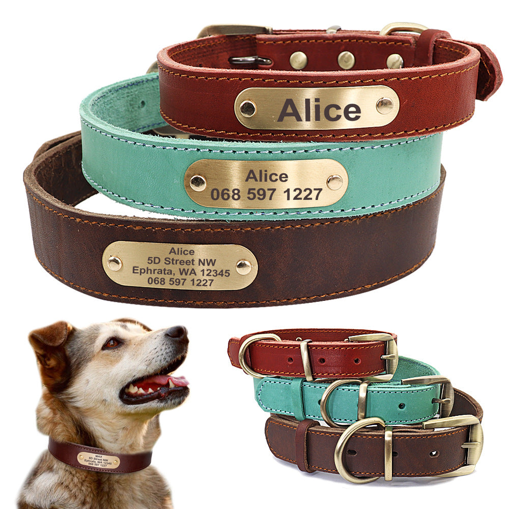 PawVibes™ Personalized Dog Collar with Nameplate ID Tags - premium pet product
