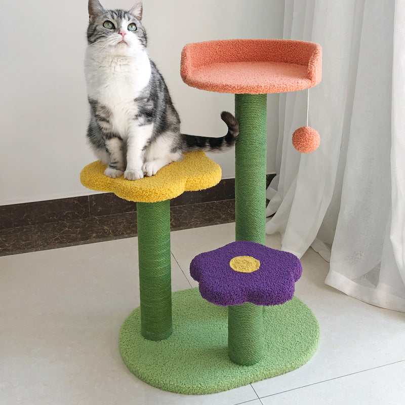 PawVibes™ Modern Cat Tower with Scratch Board - Multi-Level  - premium pet product