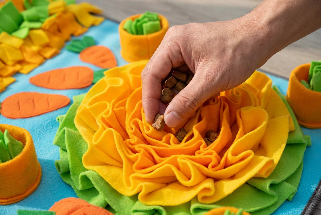 PawVibes™ Floral Snuffle Mat Dog Mindful Foraging Fun - premium pet product