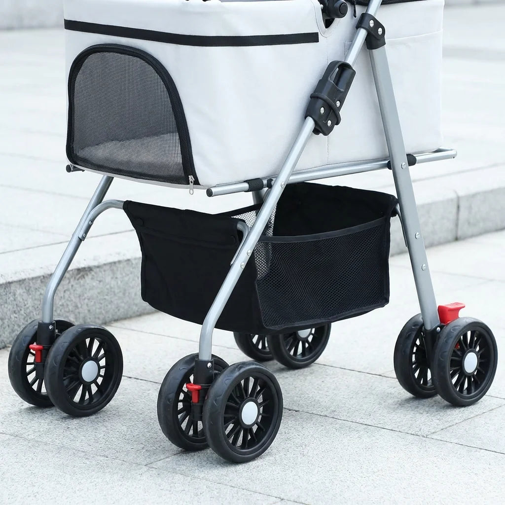 PawVibes™ Pastel Foldable Pet Travel Stroller - premium pet product