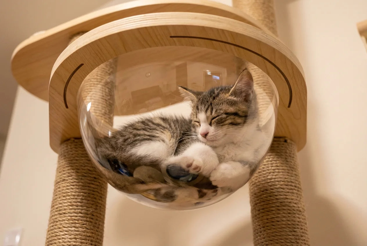 PawVibes™ Multi-Level Cat Tower Elegant Feline Sanctuary - premium pet product