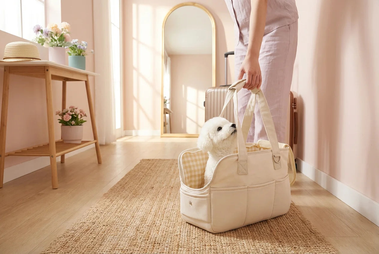 PawVibes™ Airline Approved Pastel Pet Carrier for Dogs & Cat - premium pet product