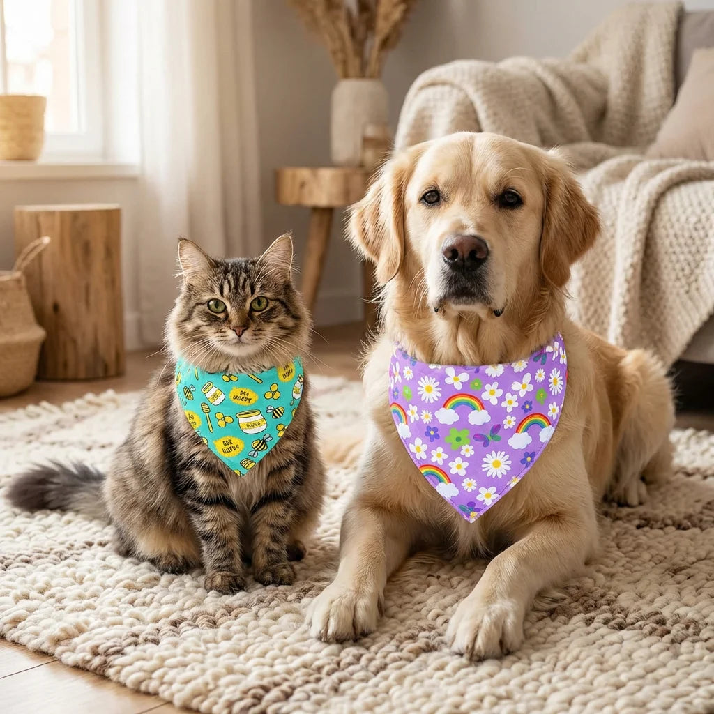 PawVibes™ Washable Pet Bandanas (Bulk 120-Pack) - premium pet product