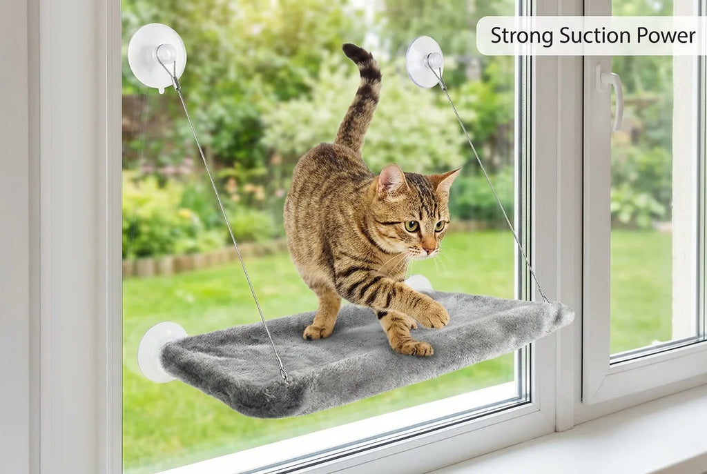 PawVibes™ Cozy Cat Window Perch Hammock for Cats - Sunny Ser - premium pet product