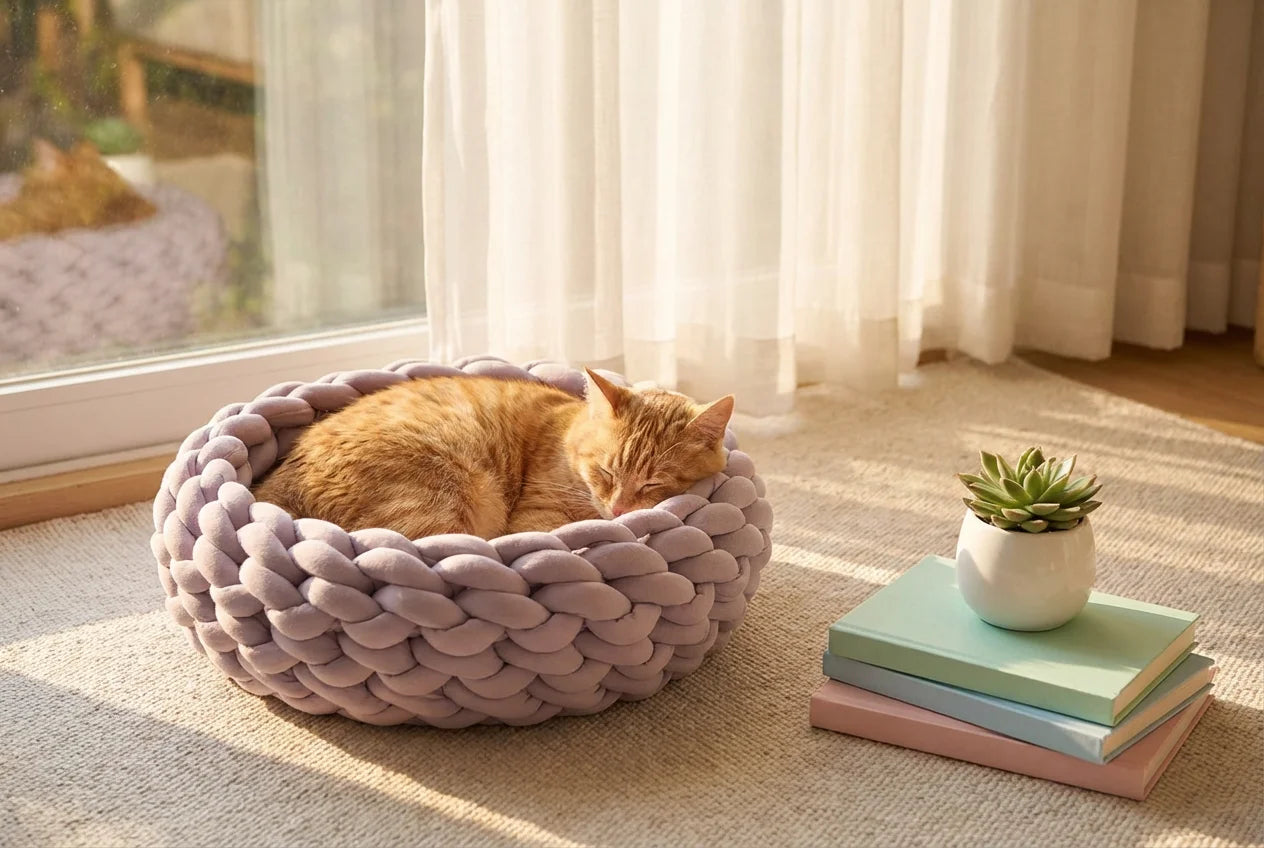 PawVibes™ Macaron Calming Donut Pet Bed - Anxiety Relief for - premium pet product