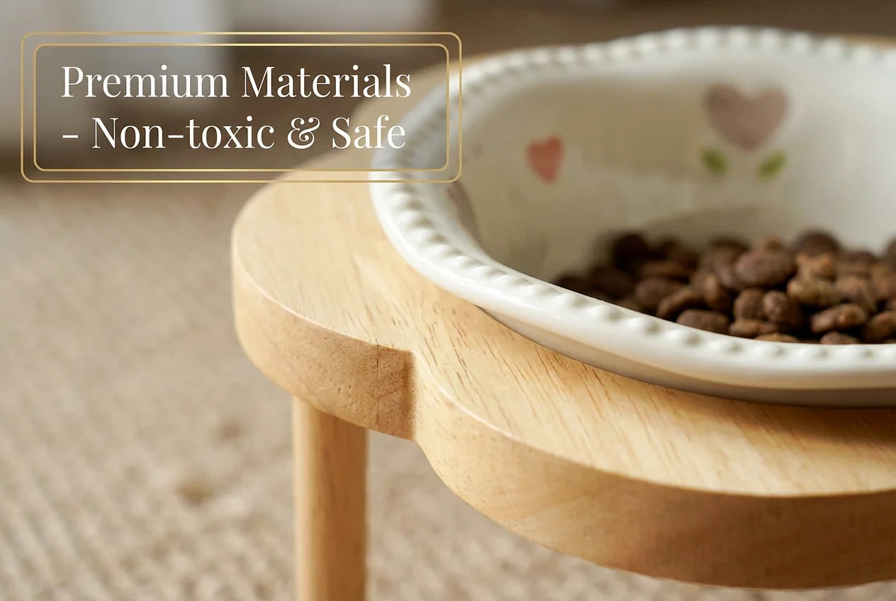 PawVibes™ Aesthetic Ceramic Elevated Pet Bowl for Cats & Dog - premium pet product