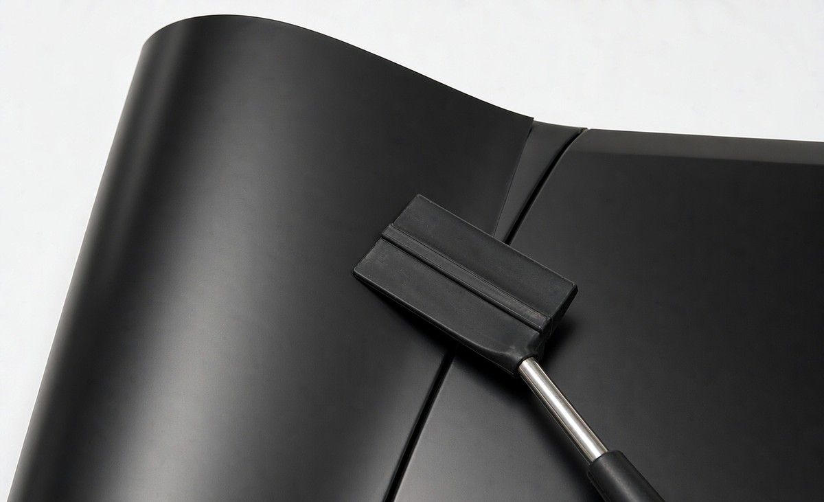 Cast Satin Black ZionYEE vinyl wrap halfwrap