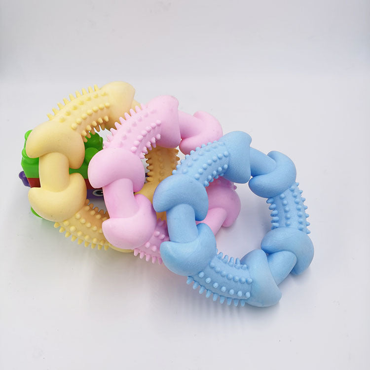 PawVibes™ Pastel Dental Chew Toy - Teeth Cleaning Rings for  - premium pet product