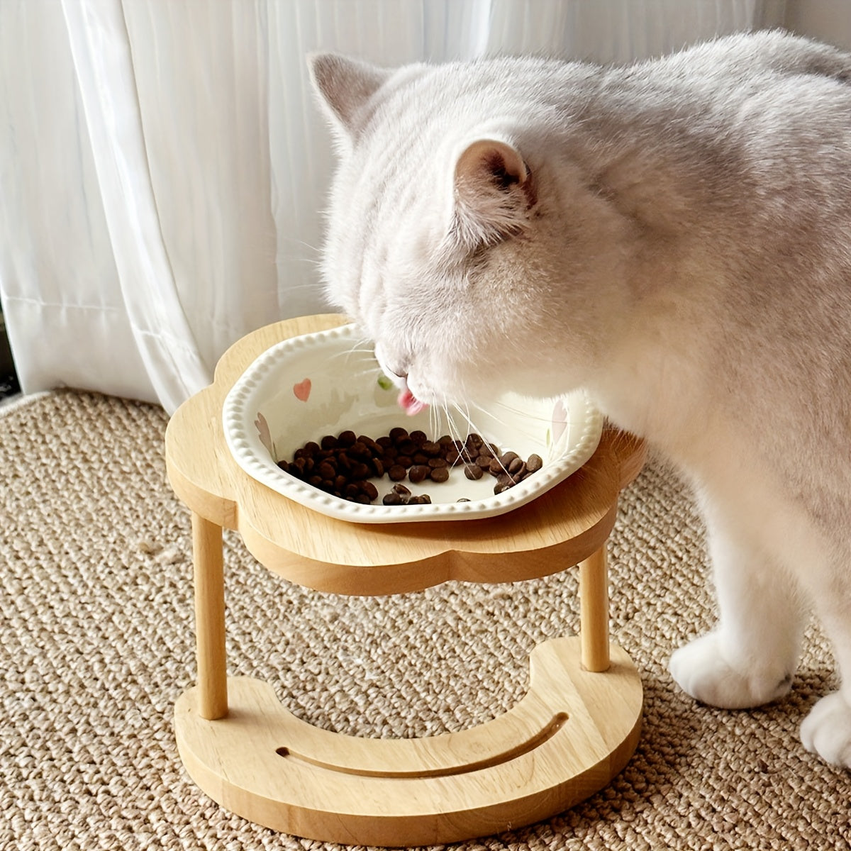 PawVibes™ Aesthetic Ceramic Elevated Pet Bowl for Cats & Dog - premium pet product