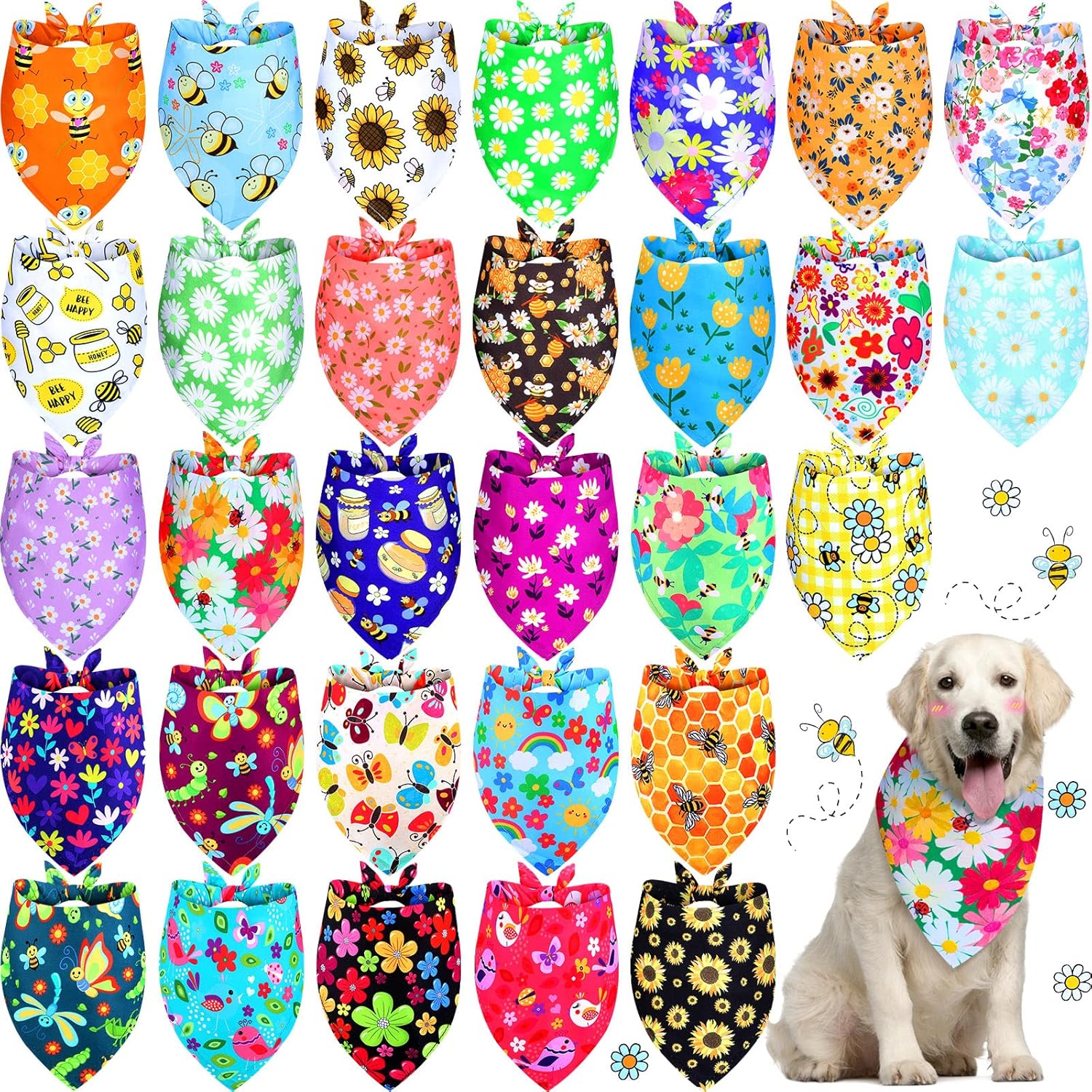 PawVibes™ Washable Pet Bandanas (Bulk 120-Pack) - premium pet product