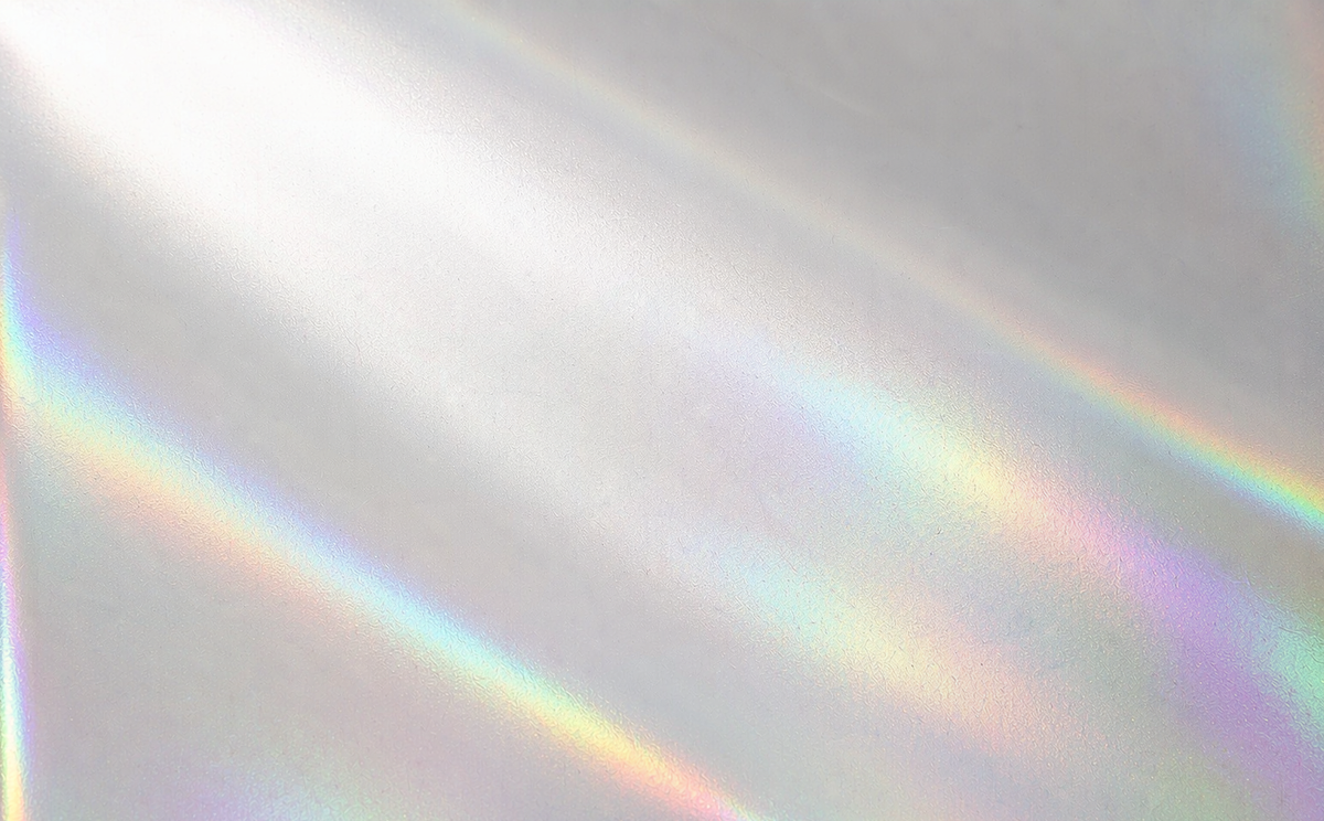 Iridescent Holographic White ZionYEE vinyl wrap macro
