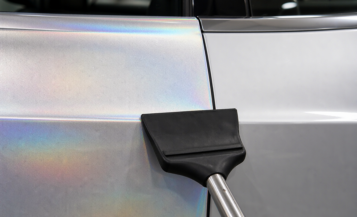 Iridescent Holographic Silver ZionYEE vinyl wrap halfwrap