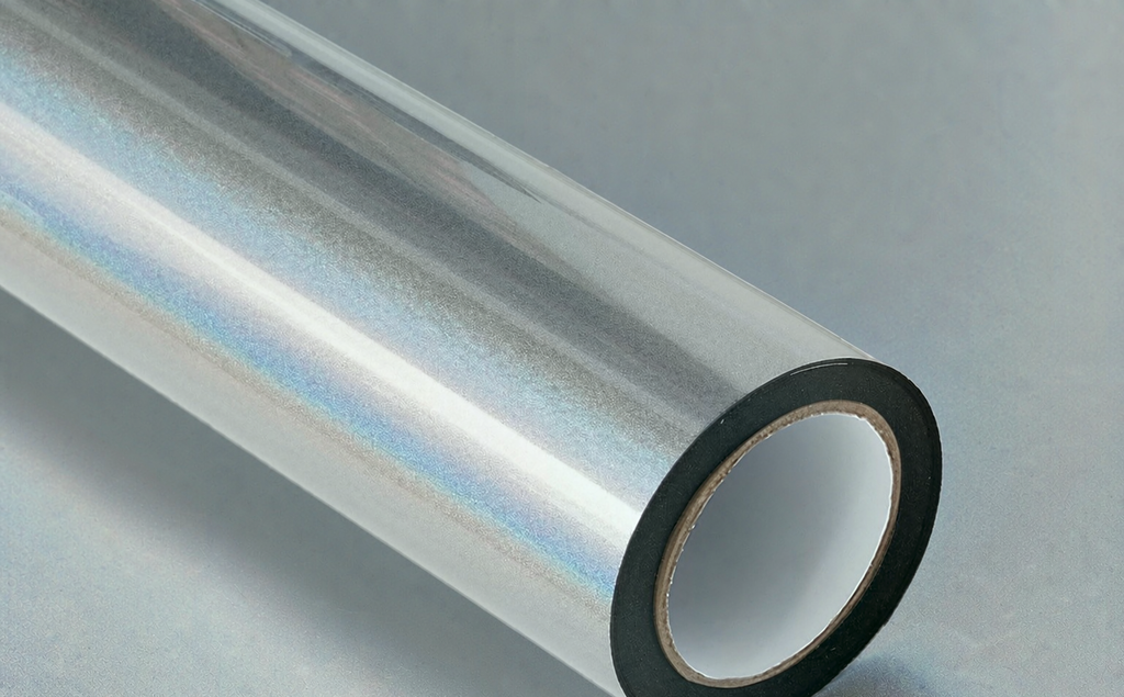 Iridescent Holographic Silver ZionYEE vinyl wrap macro