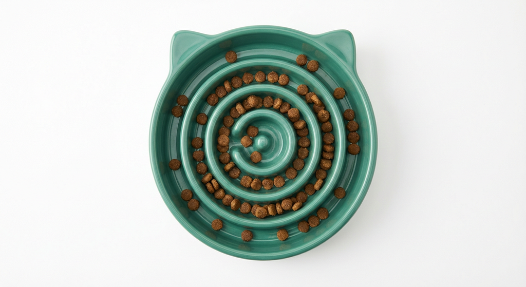 PawVibes round slow feeder dog bowl maze design — best anti-gulping bowl under $30
