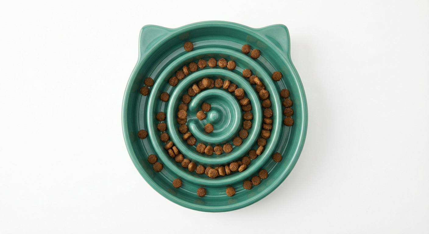 PawVibes round slow feeder dog bowl maze design — best anti-gulping bowl under $30