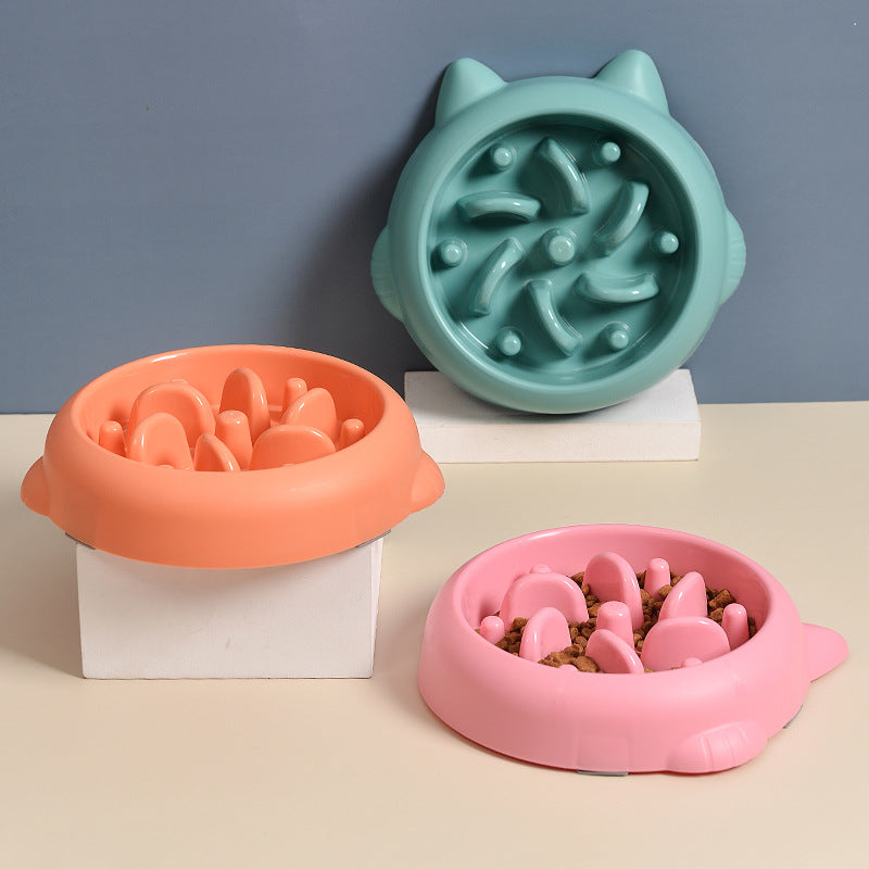 PawVibes™ Anti-Gulping Slow Feeder Dog Bowl