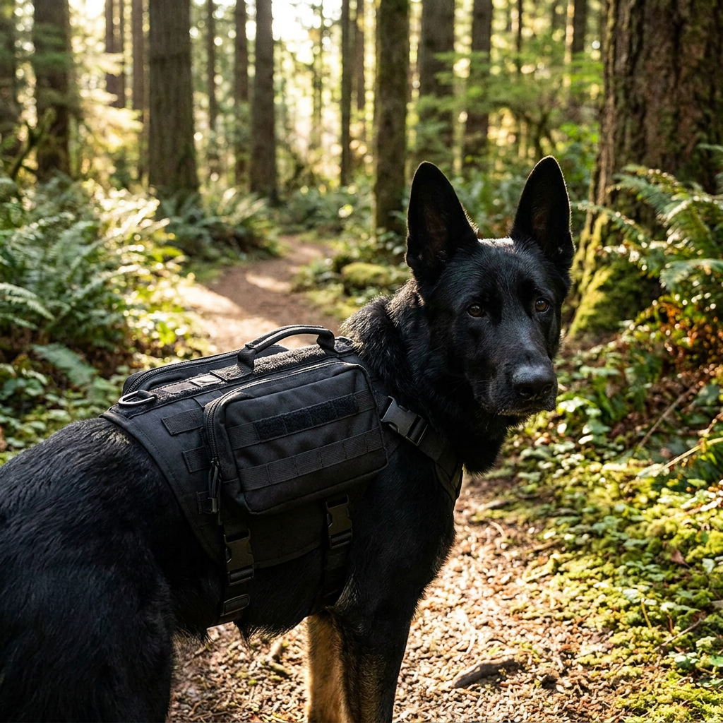PawVibes™ Tactical Dog Backpack - Portable Vest for Outdoor Adventures